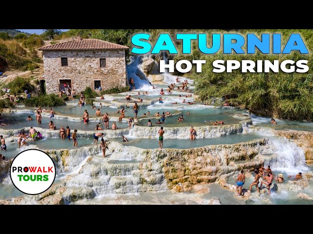 Saturnia Hot Springs, Italy Walking Tour - 4K - Prowalk Tours