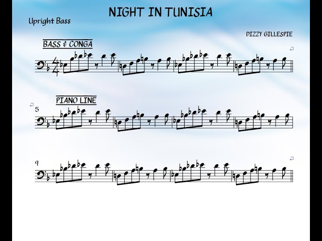 Night In Tunisia Latin Jazz Play Along No Bass Backing Track