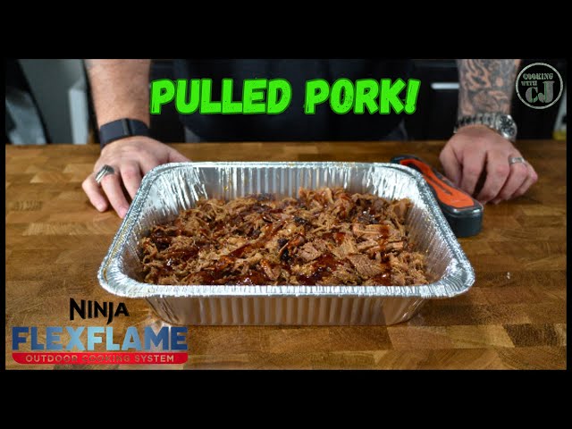 Ninja FlexFlame Outdoor Grill Smoked Pulled Pork!