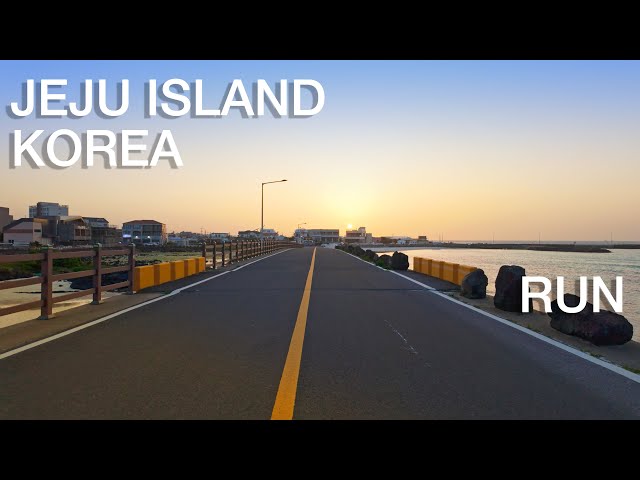 A sunset run on Jeju Island, Korea