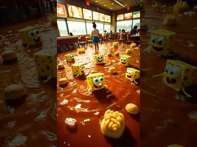 🍔100 SpongeBobs in McDonald’s