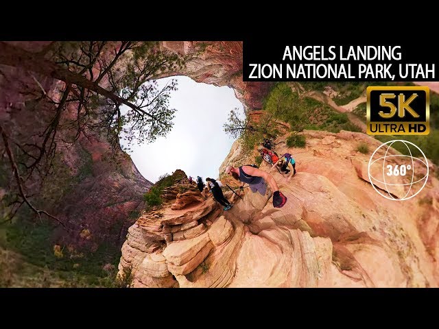 VR360 5K - Angels Landing Trail - Zion National Park Utah