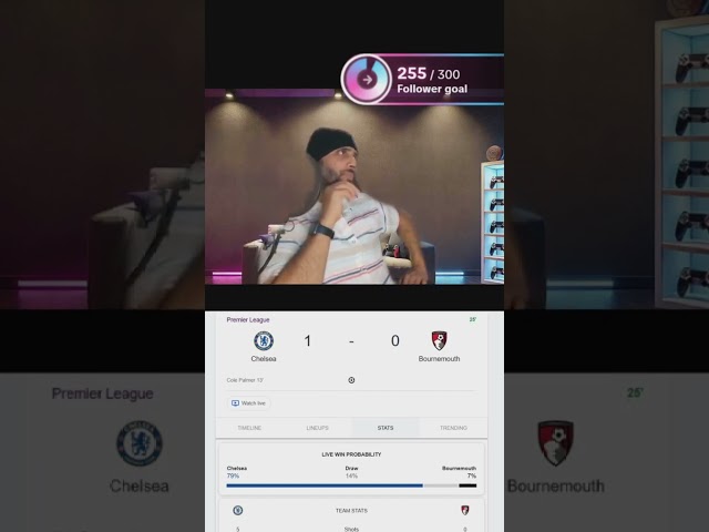 Chelsea vs Bournemouth highlights 2 from my LIVE STREAM #shorts  #chelsea #football #soccer