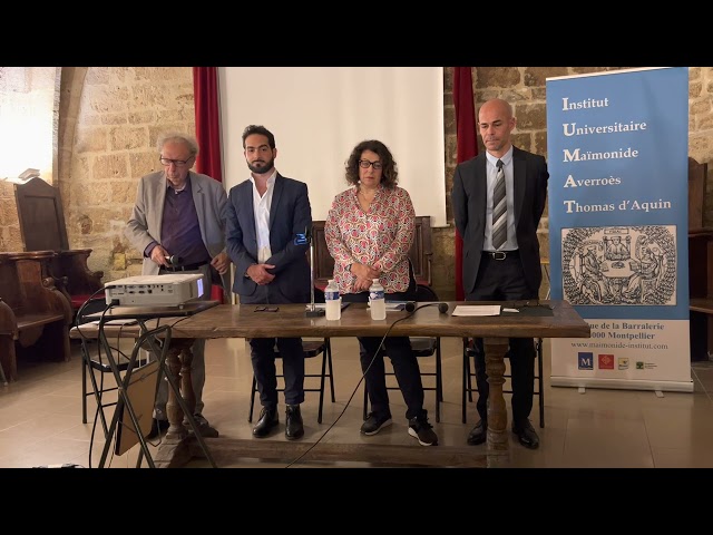 Institut Maïmonide - J. Hayoun et J. Cohen-Solal, salle Pétrarque de Montpellier - 19/10/22 - Intro