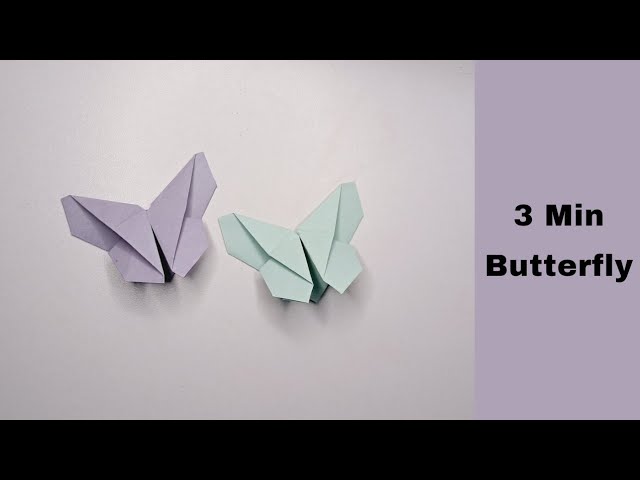 How To Make An Easy Origami Butterfly (IN 3 MINUTES) || Paper Craft