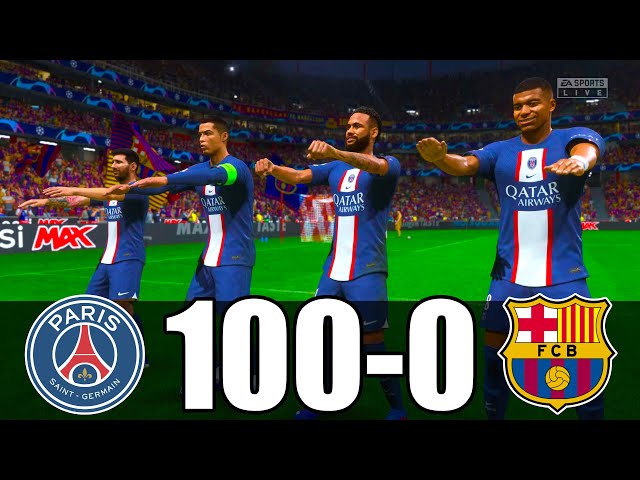 FIFA 23 | RONALDO, MESSI, MBAPPE, NEYMAR, ALLSTARS | PSG 100 - 0 FC BARCELONA | UCL FINAL