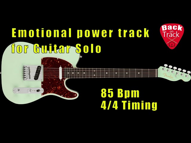 Easy slow Emotional Power Guitar backing track  - 85 Bpm