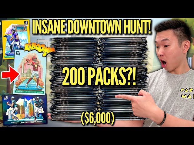 I opened HUNDREDS of Donruss Football packs hunting the ULTRA-RARE DOWNTOWN (HIT OF THE YEAR)! 😱🔥