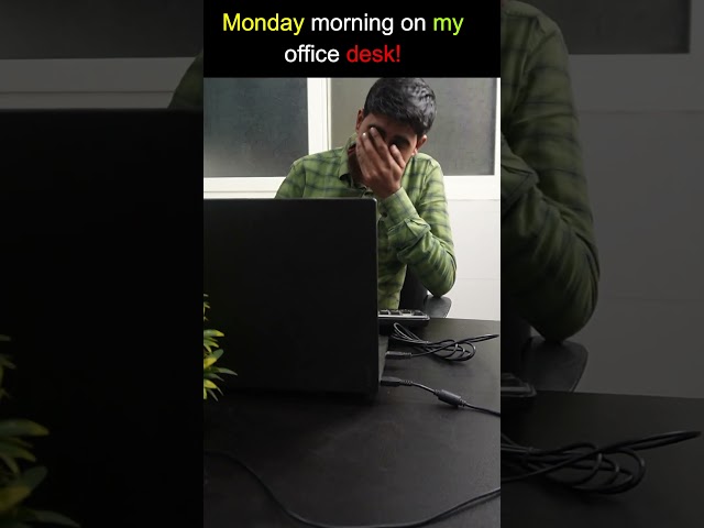 Monday morning on my office desk! #funny #office #comedy #shortvideo #shorts #viralvideo #ytshorts