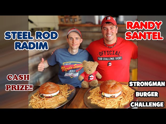 Strongman Burger Challenge w/ Randy Santel! | 1000 CZK Cash Prize!!