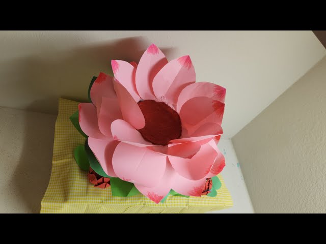 easy lotus asan for god/Varamahalakshmi lotus aasan/simple lotus making with paper