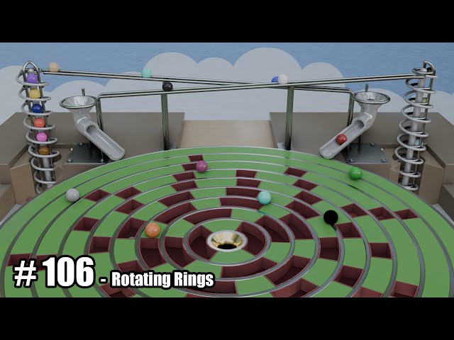 Rotating Rings - 3D Marble Race