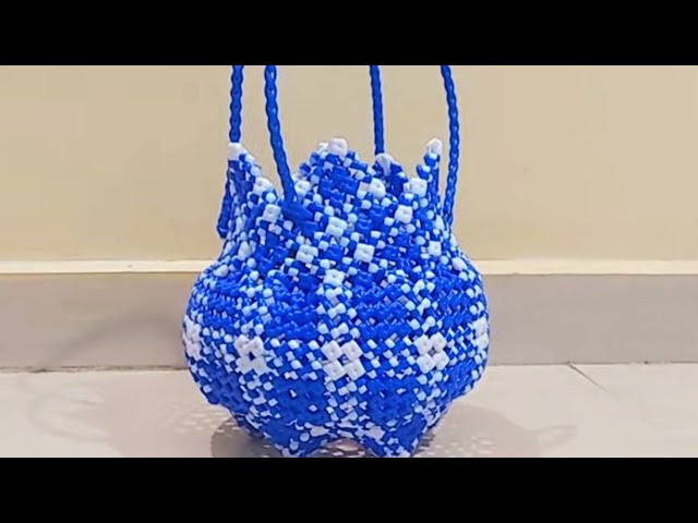 🌼 கட்டம் பூஜை கூடை இப்படி போட்டு பாருங்க | 1 roll Checkered  pooja basket weaving tutorial