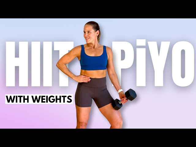 50 MIN HIIT with Weights & PiYO Yoga Flow Mobility 💦