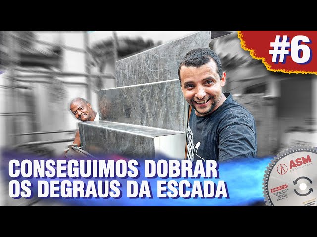 CONSEGUIMOS DOBRAR OS DEGRAUS DA NOSSA ESCADA DE AÇO DA CASA DE ISOPOR - DIÁRIO DE OBRA #6