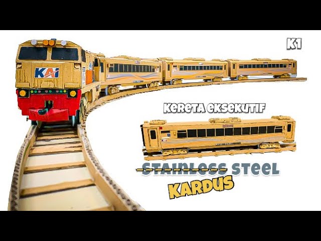 How to make Cardboard Train | Stainless Steel K1 Coach | Indonesian Executive Class Coach