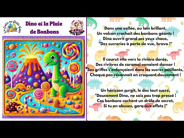 👧 Ayla récite 🦖 Dino et la Pluie de Bonbons 🍬