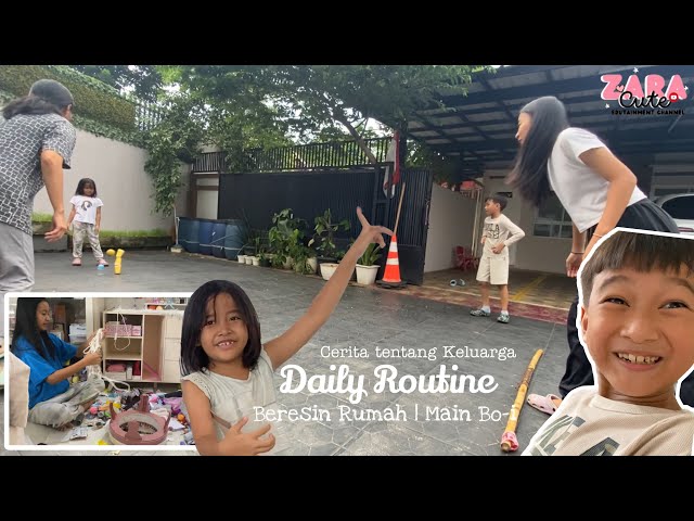 Daily Routine Keluarga Zara Cute | BERSIH BERSIH RUMAH Tips Cara Membersihkan Kulkas dan Main Boy