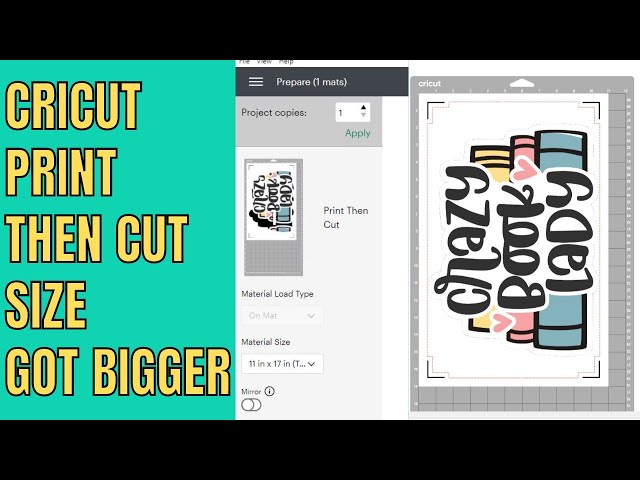 Cricut Print then cut on larger paper - Expanded sizes for Print and cut Make stickers