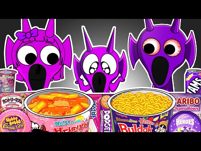 Incredibox Sprunki - DURPLE Family Horror Versions Convenience Store Food Mukbang Animation | ASMR