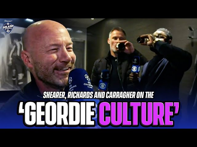 Micah & Carragher share a drink with Newcastle legend Alan Shearer 😅🍺 | UCL Today | CBS Sports