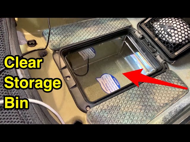 Hobie Pro Angler clear center hatch storage bin upgrade.