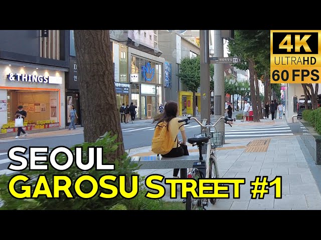 (1/2) Walk & Talk in Garosugil in Gangnam: First Apple Store in Korea, Seoul, Korea 4K/60FPS