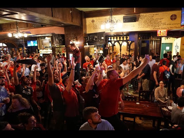 Liverpool Fans React To Mo Salah's Penalty (NYC) | Champions League Final 2019