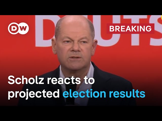 Chancellor Scholz reacts to projected election results in Germany | DW News