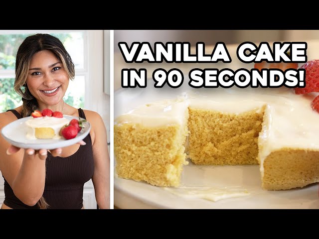 Low Carb Cake 90 Seconds! Moist & Fluffy Keto Friendly Vanilla Mug Cake Recipe