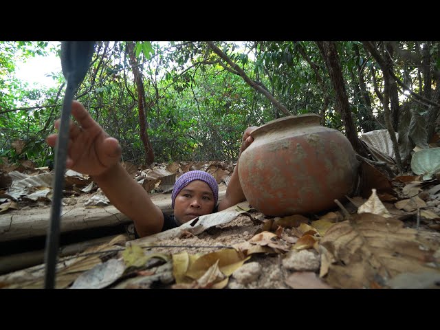 Woman Building Incredible Secret Tunnel Temple House And Swimming Pool