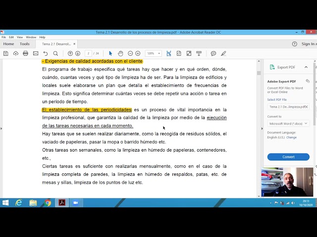 Oposiciones Personal de Servicios  Tema 2 1 Desarrollo de los procesos de limpieza