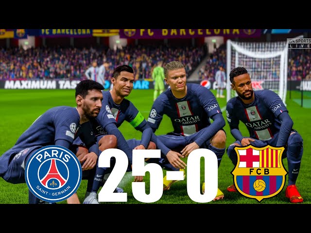 FIFA 23 | MESSI, RONALDO, NEYMAR, MBAPPE, ALL STARS - UCL 23/24 | PSG 25-0 BARCELONA