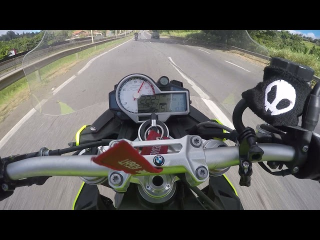 ROLE COMPLETO, ACELERANDO FORTE- MUMU - BMW S1000R AMARELA NEON