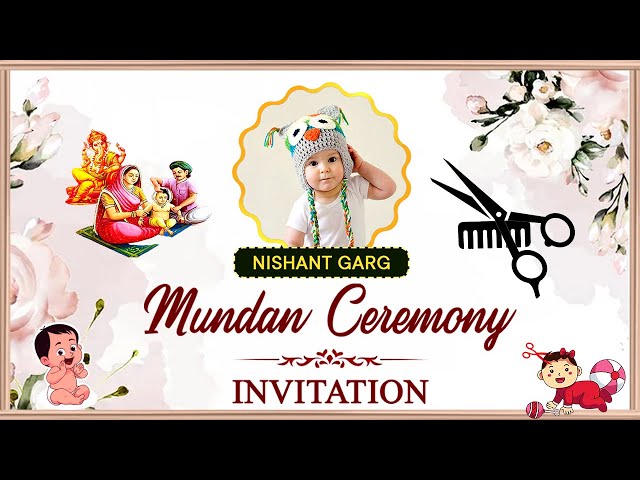 baby mundan ceremony invitation video | Best Thread Ceremony Invitation |  mundan invitation video