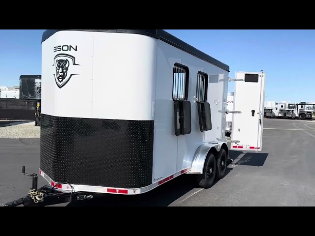 2024 Bison 2 Horse slant load bumper pull horse trailer