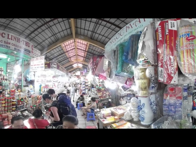 Ben Thanh Market in Saigon, Vietnam - 360°