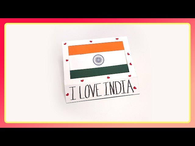 How to make foldable 3D Tiranga Card | Republic Day Craft | India Flag