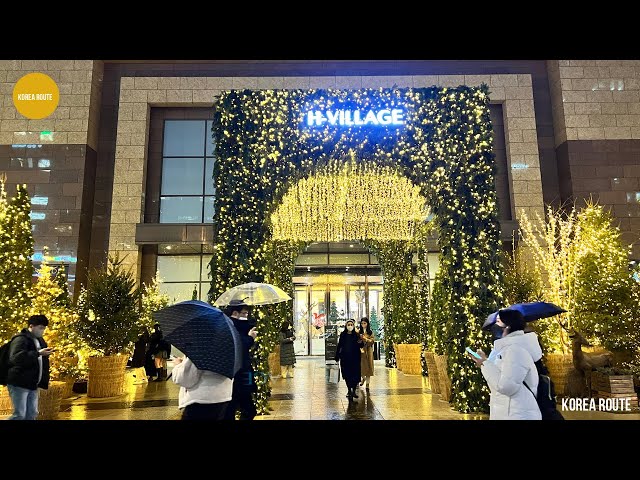 [Korea 4k HDR] Walk in the Hyundai Department Store | 현대백화점 크리스마스