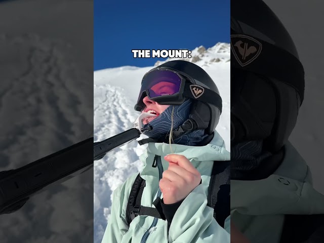 My favorite POV shots with the Insta360 X4 on a bite mount #skiing #ski