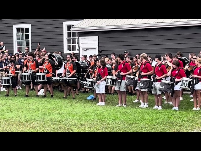 Utica High - @Town Clock before the Grand Parade, Richmond, MI 9.10.23 Sun.