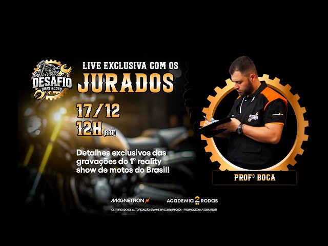 🚨 Live Exclusiva com os Jurados Desafio 2 Rodas | Prof. Boca🚨