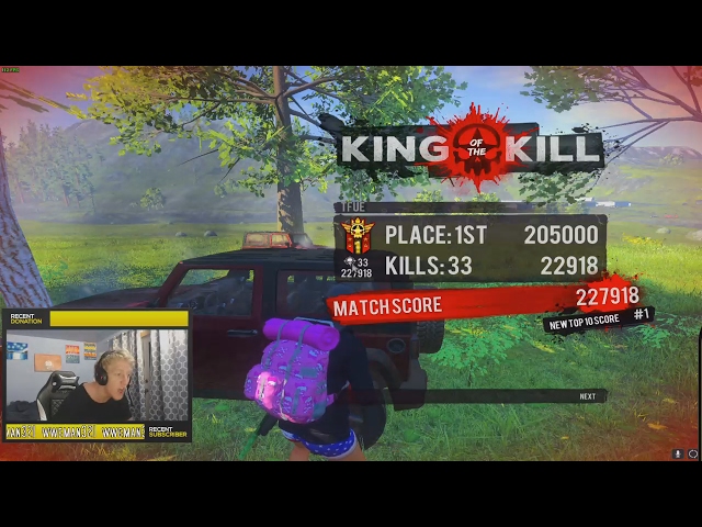 33 Kill Solo Win - King of the Kill H1Z1 (#1 NA)