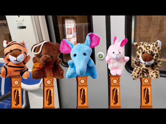 Hickory Dickory Dock Mini Plush Toy Animals Crash! 🕰️🐇 | Super Simple Songs | For Baby 0-2 Years 👶🏻