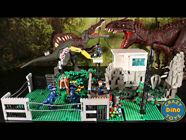 Custom Built Lego Set Jurassic World Chaos Theory Dinosaur Toys Unboxed  Slash Attackin Spinosaurus