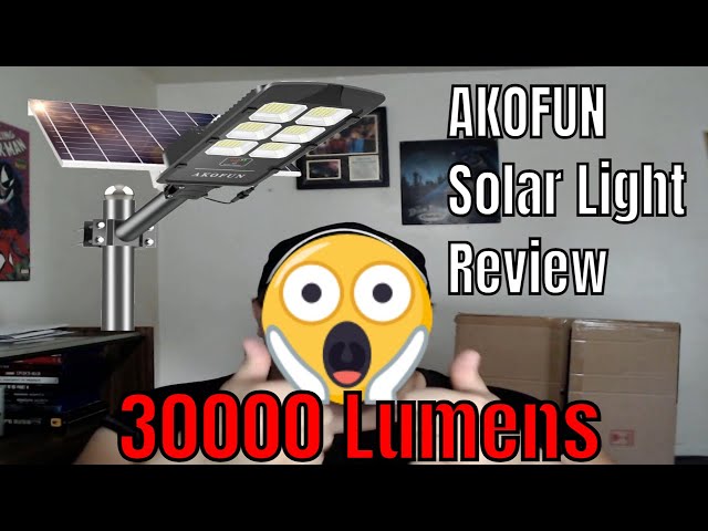 Akofun 500W Solar Light Unboxing & Review