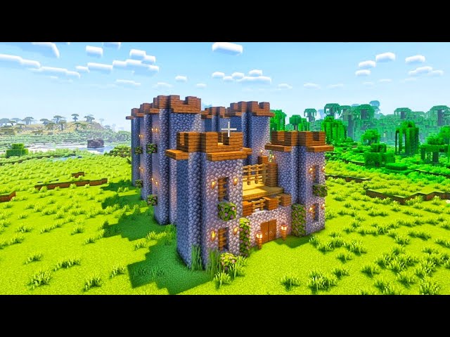 Minecraft How To build a Easy Castle Tutorial