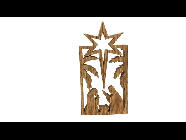 Make a STUNNING One-Piece Wood Nativity on Your Scroll Saw