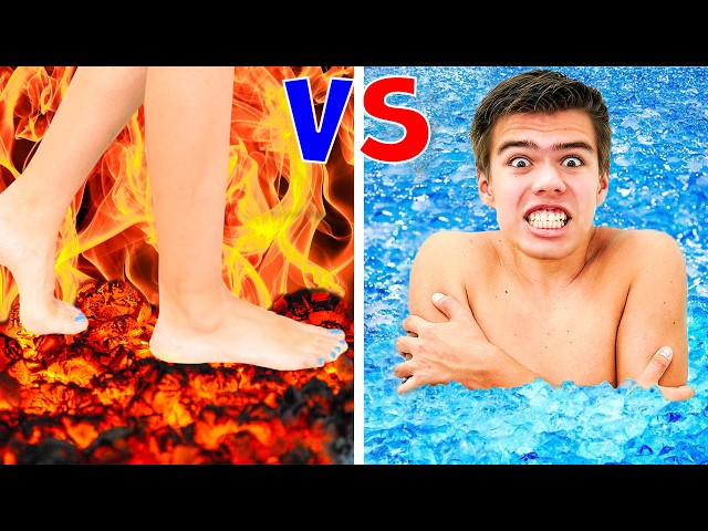 ¡Caliente vs Frío! Desafío extremo con Nastya y Artem 🌡️🔥❄️