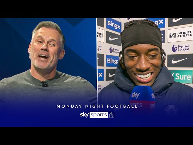 Carra winds up Madueke in FUNNY Chelsea post match interview! 🤣